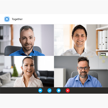 Video conferencing for teams or remote driver interviews and coaching.